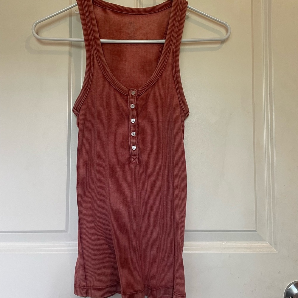 Aerie Henley Real Soft Tank Top XS